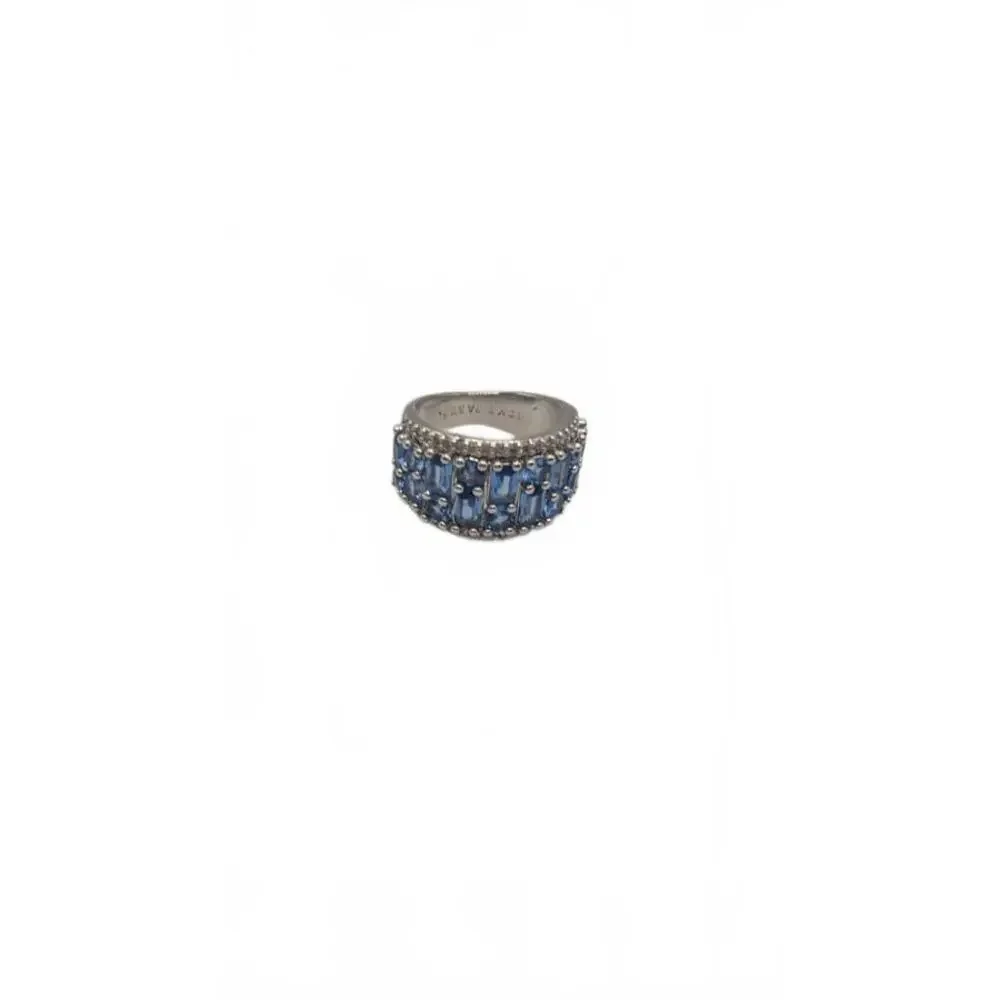 Stunning Blue Crystal Statement Ring Size 6